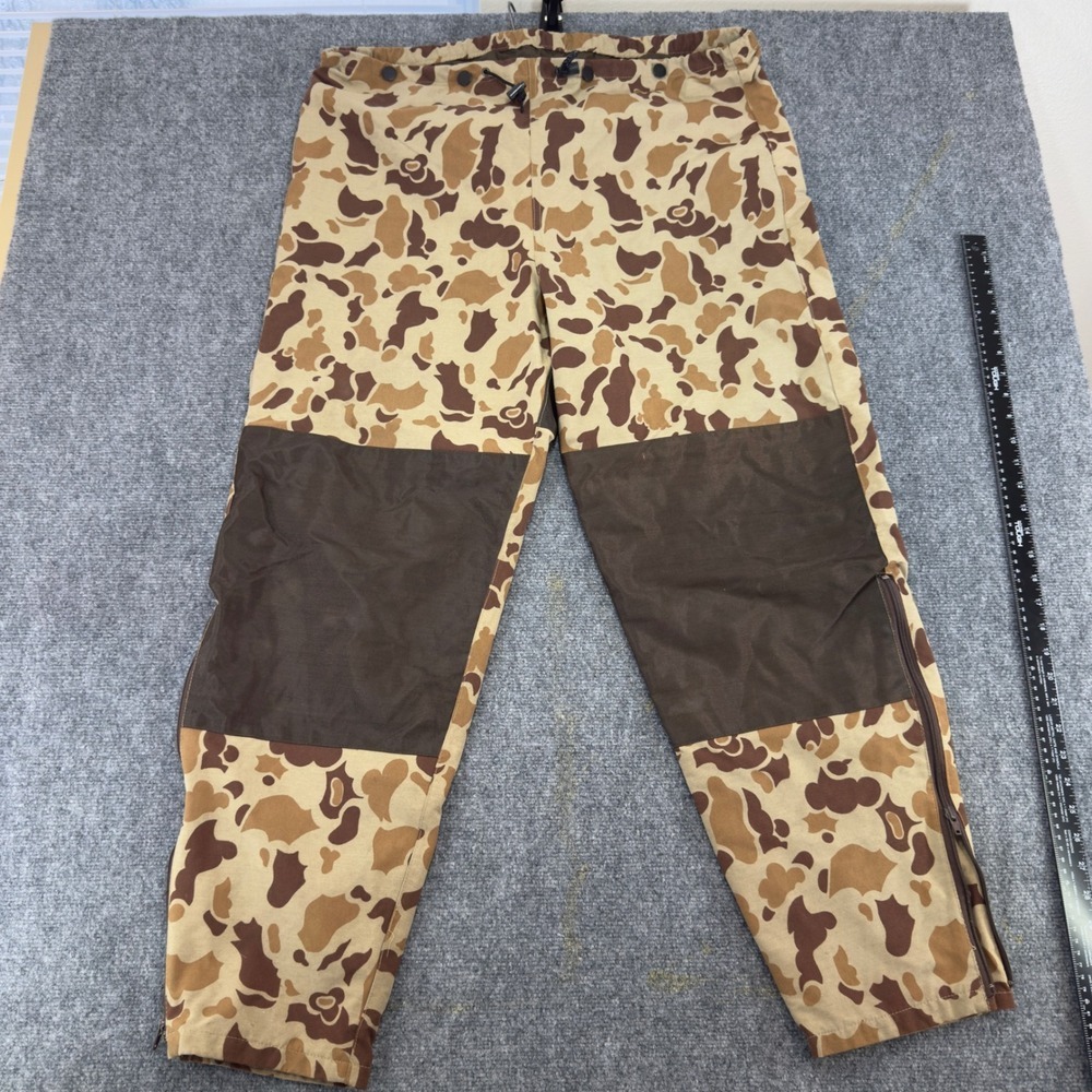 Orvis Waterfowler Gore-Tex Duck Camo Hunting Pants Brown Size L